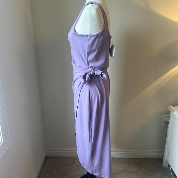 Lilac Wrap Midi Dress - Picture 2 of 3